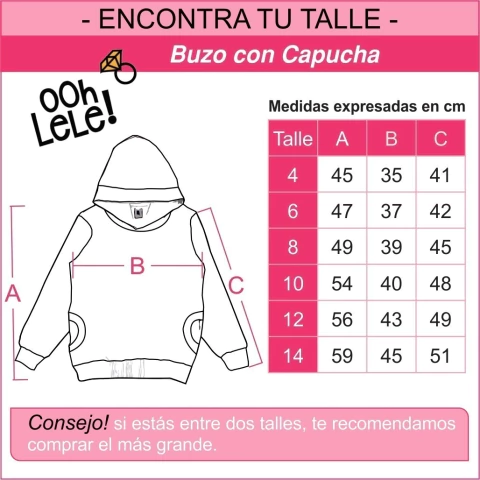 Medidas Buzo con Capucha