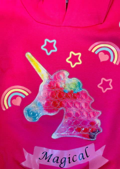 Canguro Frisado Unicornio Pop It T-4