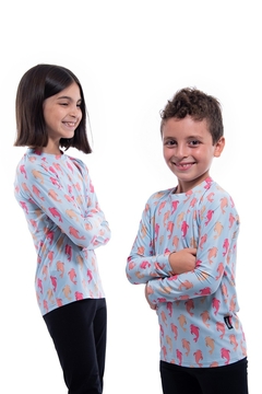 Remera Proteccion UV Infantil Manga Larga Acuario - comprar online