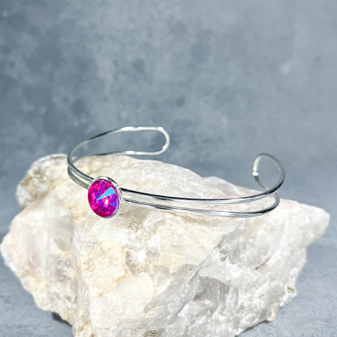 Choker Vittoria Fucsia Silver