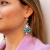Aros Tiana Acqua & Violet - Vittoria Accesorios
