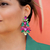Aros Danubio Esmeralda & Fucsia - comprar online