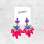 Aros Leaf Blue & Fucsia