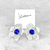 Aros Hibiscus Plata - Blue
