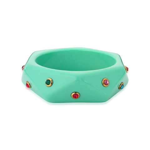 pulseira pedras coloridas verde