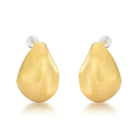 brinco escovado dourado