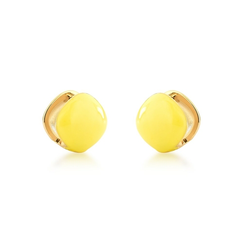 brinco redondo amarelo