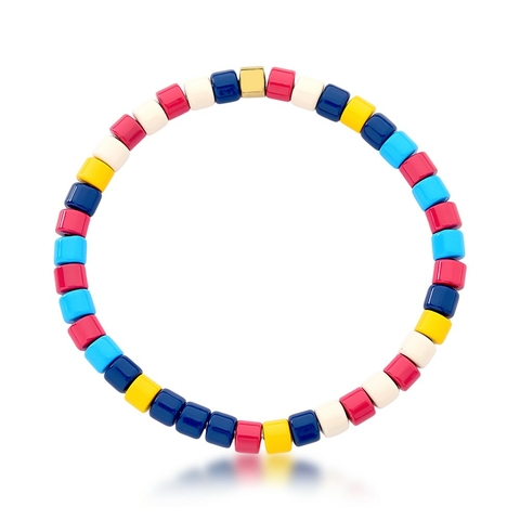 pulseira miçangas coloridas