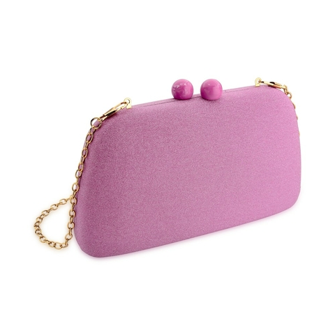 bolsa de festa clutch fecho esferas rosa