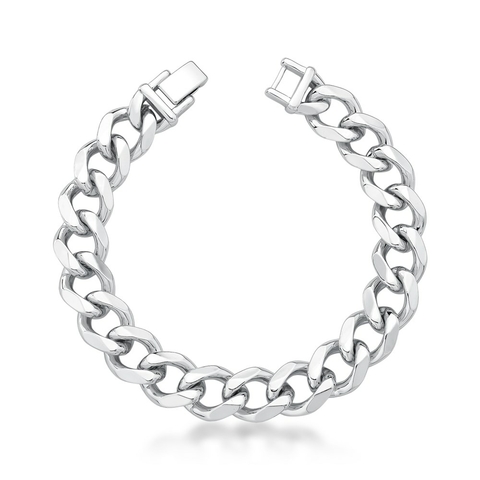 Pulseira de elos prateada