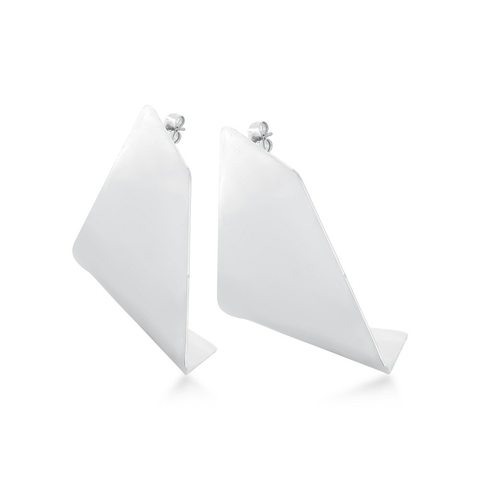 brinco placa aço inox prateado