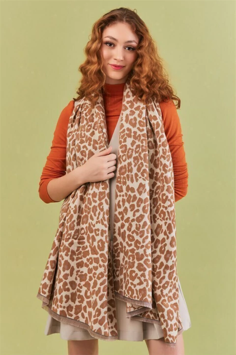 echarpe animal print onça - comprar online