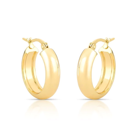 argola aço inox redonda dourada g