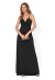Vestido Bisô Jersey Longo Decote Preto