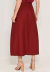 Saia Bisô Midi Alfaiataria Fenda Vinho - Bisô