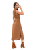 Chemise Bisô Midi Lisa Marrom - comprar online