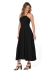 Vestido Midi Lastex Liso Preto - loja online