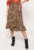 Saia Bisô Midi Estampada Bege - comprar online