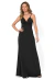 Vestido Bisô Jersey Longo Decote Preto na internet