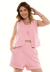 Conjunto Bisô Top e Shorts Alfaiataria Rosa - Bisô