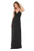 Vestido Bisô Jersey Longo Decote Preto - loja online