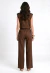 Calça Pregas Marrom - Bisô - Moda Feminina