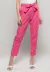 Calça Bisô Cenoura Amarração Rosa