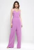 Macacão Bisô Liso Pantalona Lilás