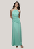 Vestido Festa Frente Única Longo Verde - comprar online