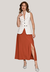 Saia Bisô Midi Alfaiataria Fenda Terra - comprar online