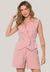 Conjunto Bisô Blusa e Shorts Alfaiataria Rosê - comprar online