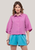 Camisa Bisô Cropped Lilás. - comprar online