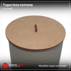 Tapa para lata de tomate - Punto Rojo Láser