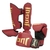 Kit Carbon Vermelho - Caneleira PRO M + Luva Clássica - comprar online