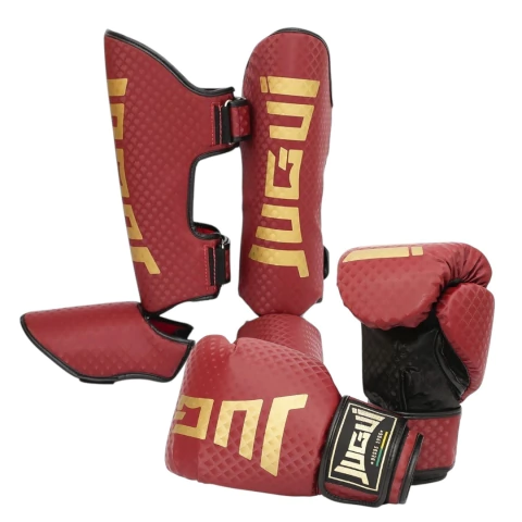 Kit Carbon Vermelho - Caneleira PRO G + Luva Clássica - comprar online