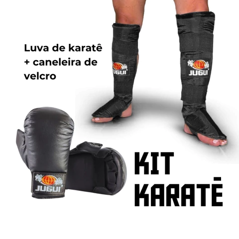 KIT Luva Karate Adulto + Caneleira Velcro G - comprar online