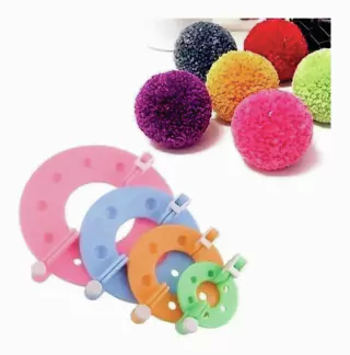 Aparelhos Manual Faz Fazer Criar Tear Enrolar Pompom Lã.