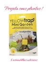 Armadilha adesiva para captura insetos pragas voadores. Kit com 5 cartelas Yellowtrap Mini Garden