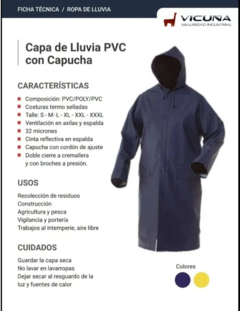 Imagen de Capa de lluvia PVC Vicuña (VICUCAPA)