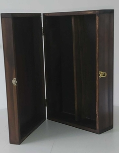 Caja para 2 Botellas en Madera Lustrada