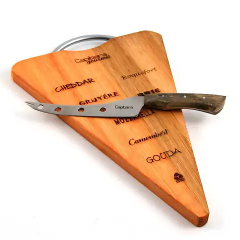 TABLA DE QUESOS C/ CUCHILLO DEGUSTACION SIMPLE CAPIBARA GOURMET