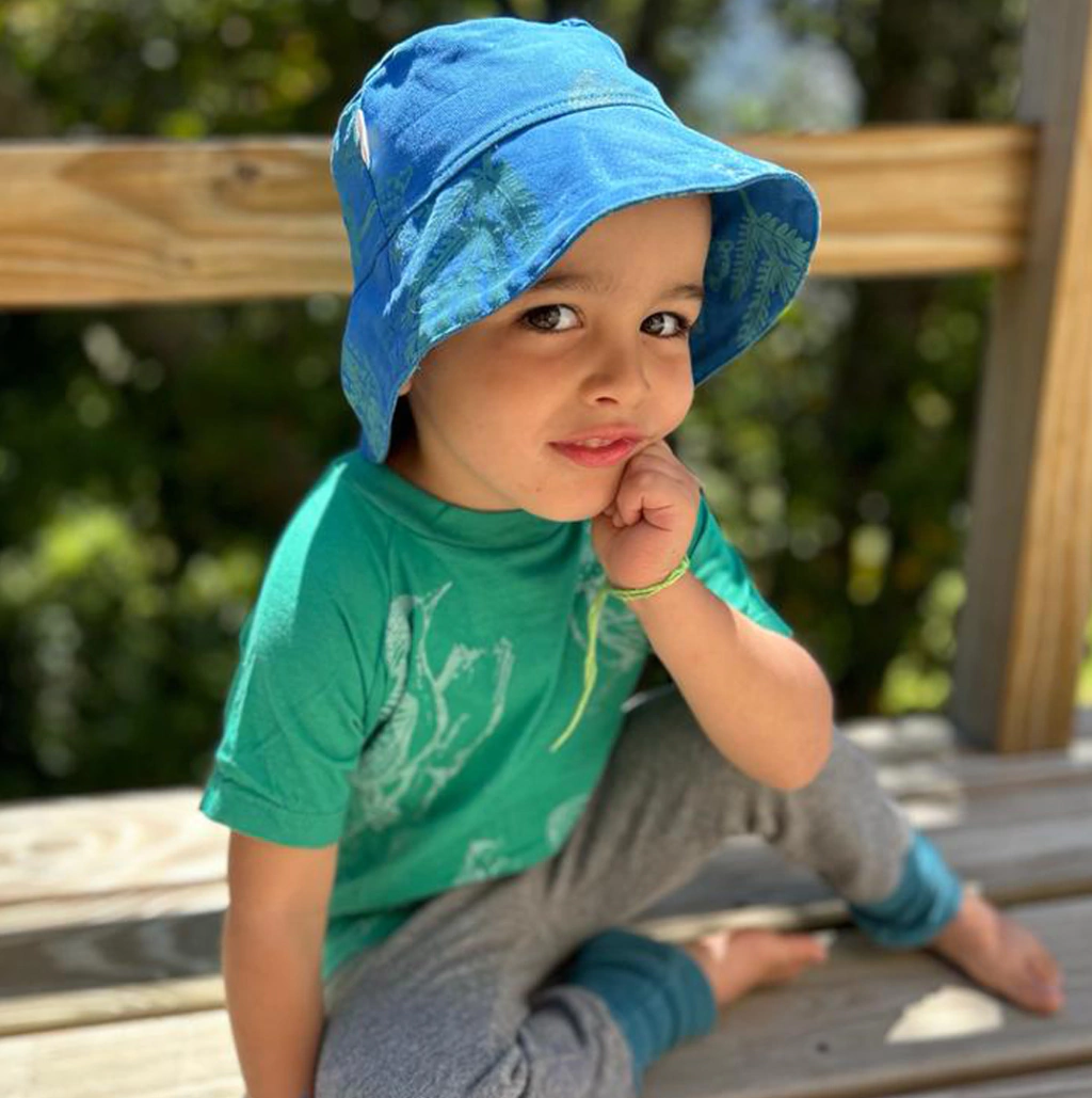 Piluso para niñas y niños yaguarete azul simple