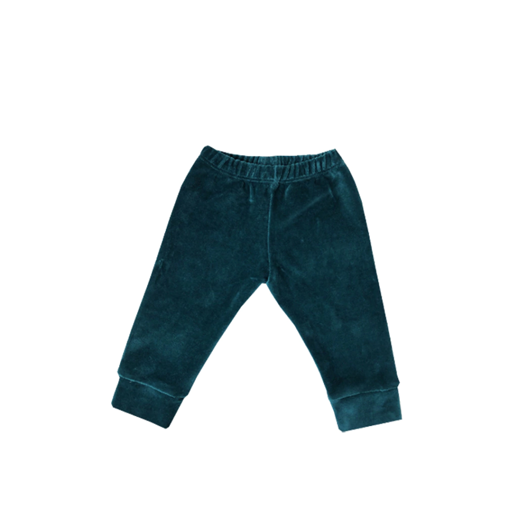 Pantalón plush bebé petróleo