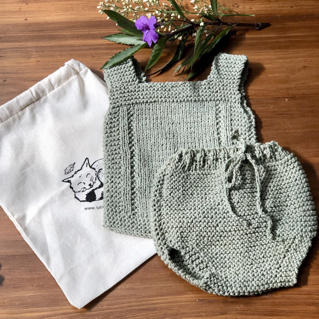 Ajuar tejido verde-Handmade-