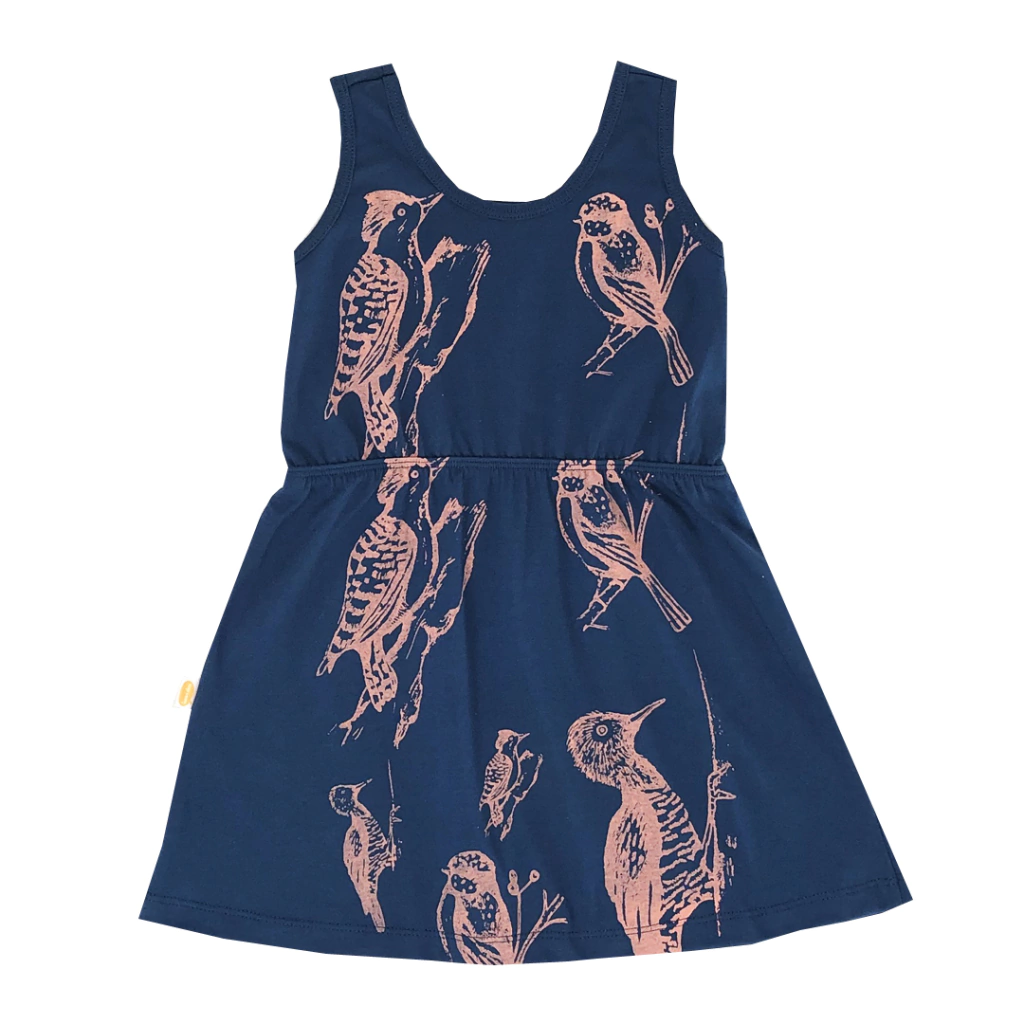 Vestido para niñas Pájaro carpintero