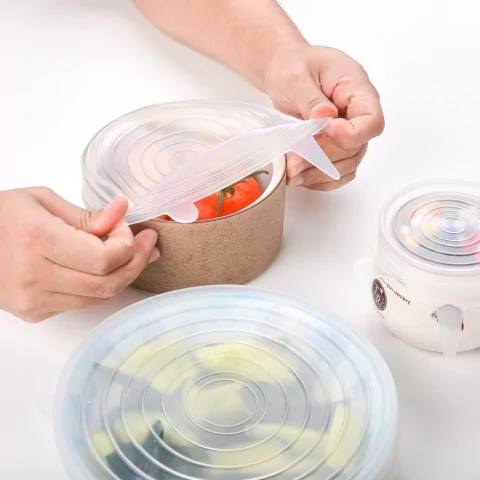 Set x 6 tapas de silicona redondas!