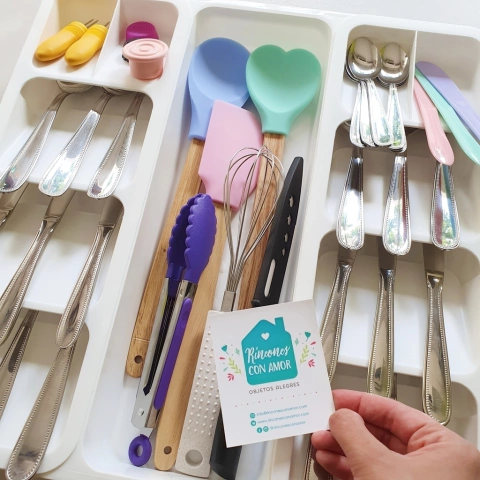 Organizador de cubiertos triple!