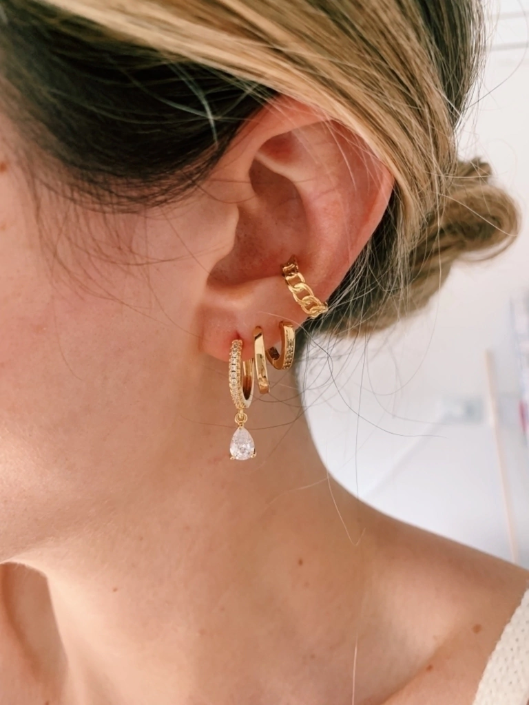 Aro a presion GOLD CHAIN - EARCUFF