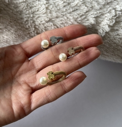 Anillo TO perla dorado - comprar online