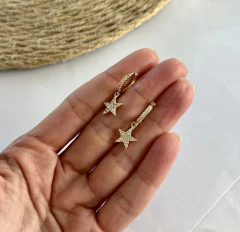 Aros GOLD ESTRELLA CRISTALITOS